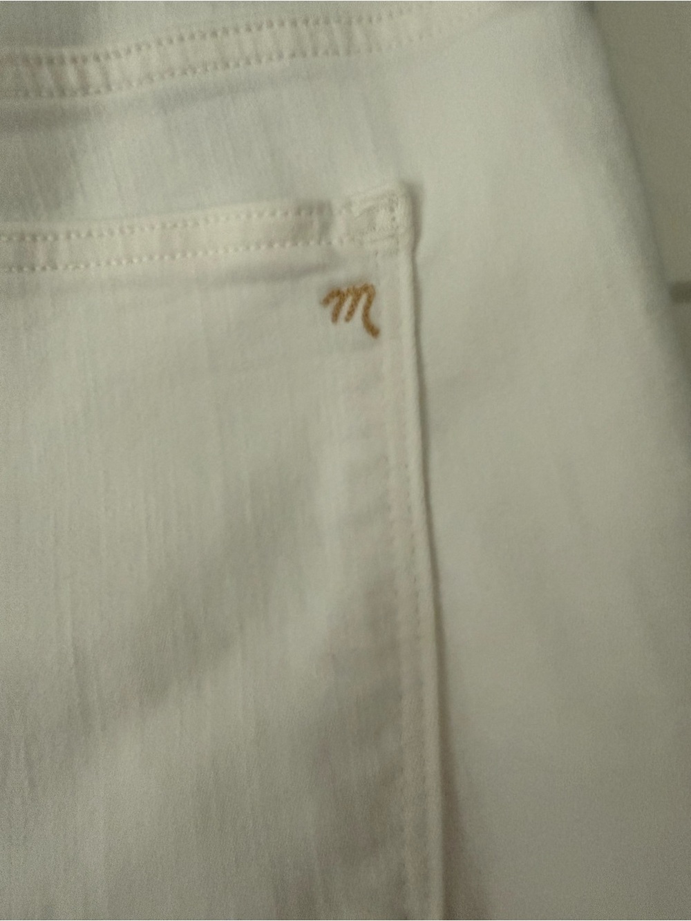 Madewell White Mid Rise Kick Out Jeans Sz 31 - Picture 3 of 5